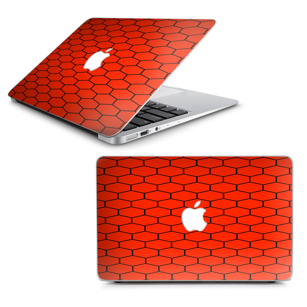  Red Honeycomb Ocatagon  Macbook Air 11" A1370 A1465 Skin