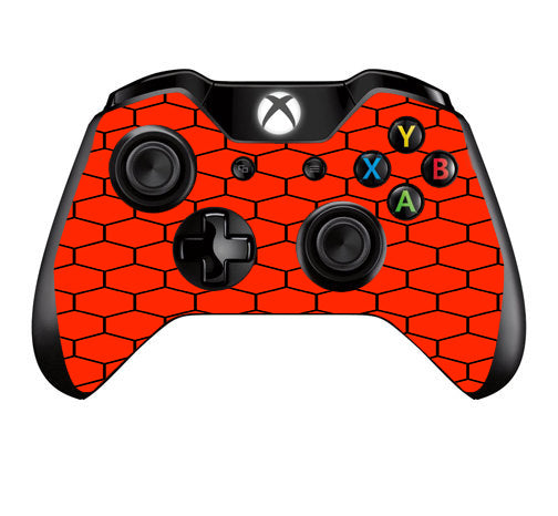  Red Honeycomb Ocatagon  Microsoft Xbox One Controller Skin