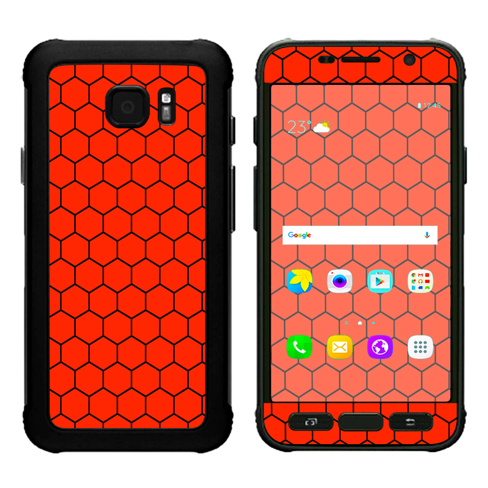 Red Honeycomb Ocatagon  Samsung Galaxy S7 Active Skin