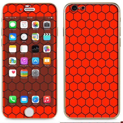  Red Honeycomb Ocatagon Apple 6 Skin