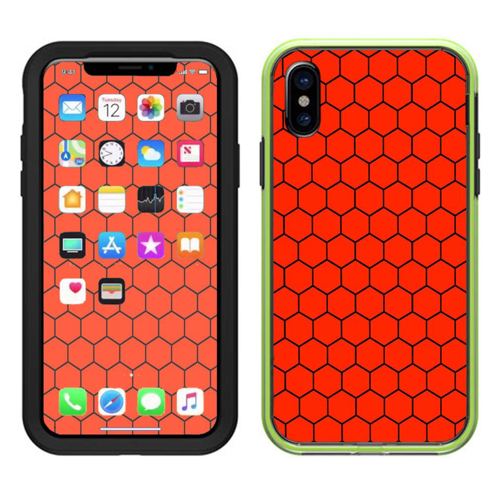  Red Honeycomb Ocatagon  Lifeproof Slam Case iPhone X Skin