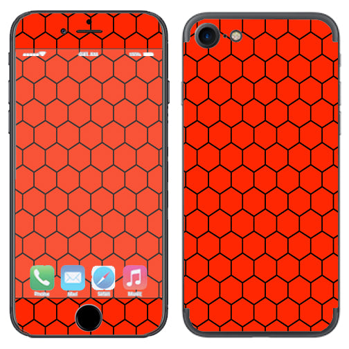  Red Honeycomb Ocatagon Apple iPhone 7 or iPhone 8 Skin