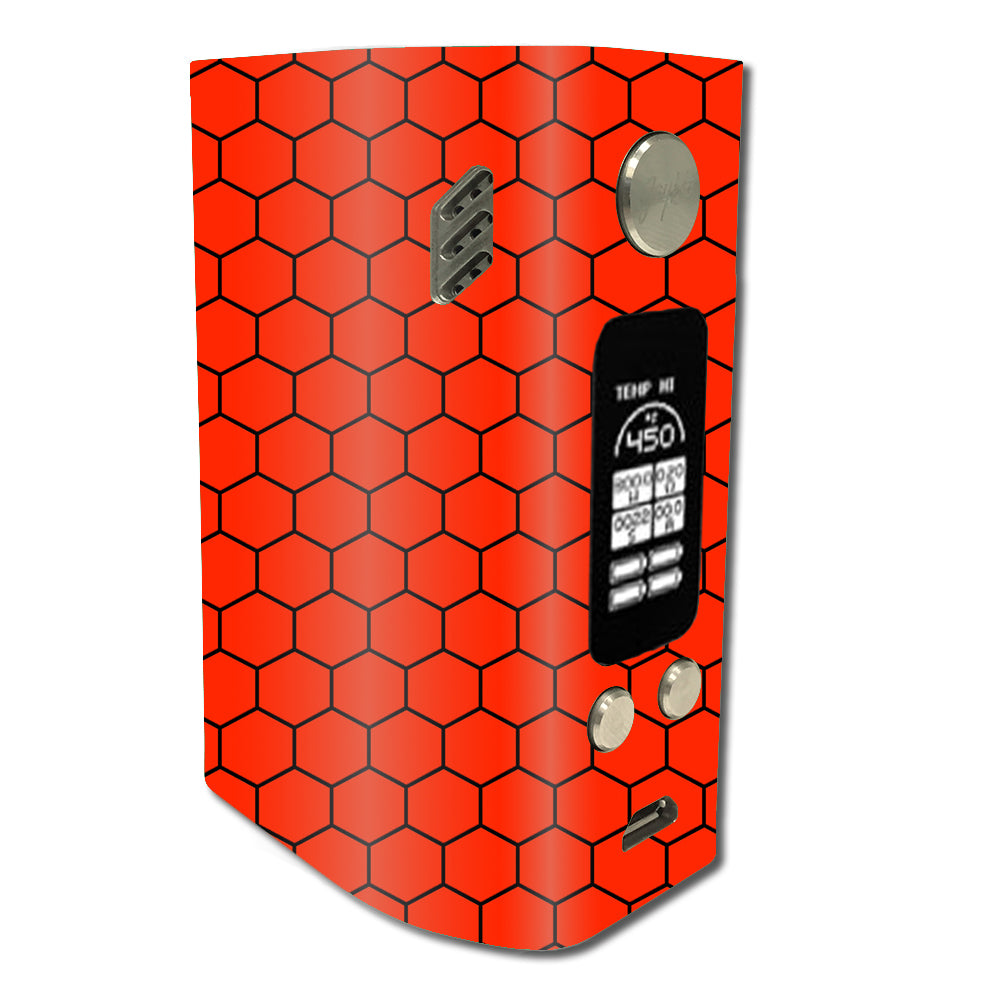  Red Honeycomb Ocatagon Wismec Reuleaux RX300 Skin