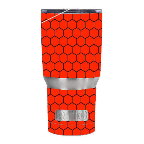 Red Honeycomb Ocatagon RTIC 20oz Tumbler Skin