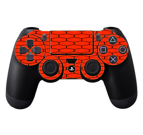  Red Honeycomb Ocatagon  Sony Playstation PS4 Controller Skin