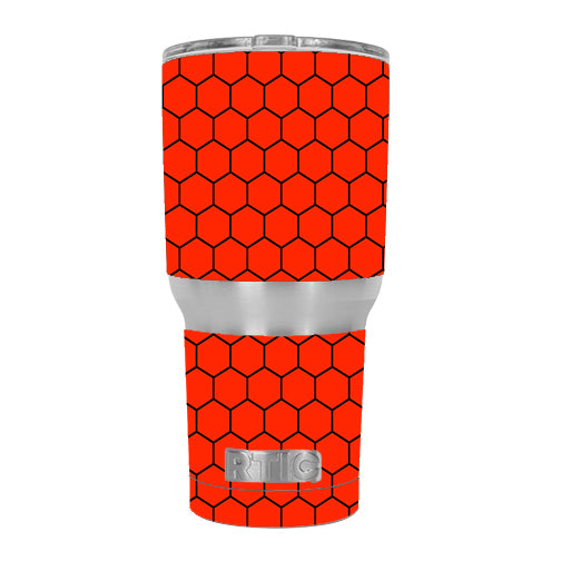  Red Honeycomb Ocatagon RTIC 30oz Tumbler Skin