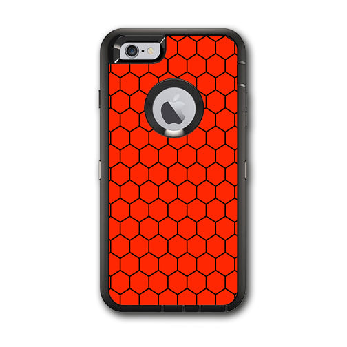  Red Honeycomb Ocatagon Otterbox Defender iPhone 6 PLUS Skin