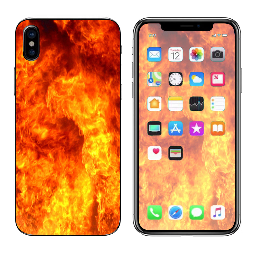  True Fire Flames Apple iPhone X Skin
