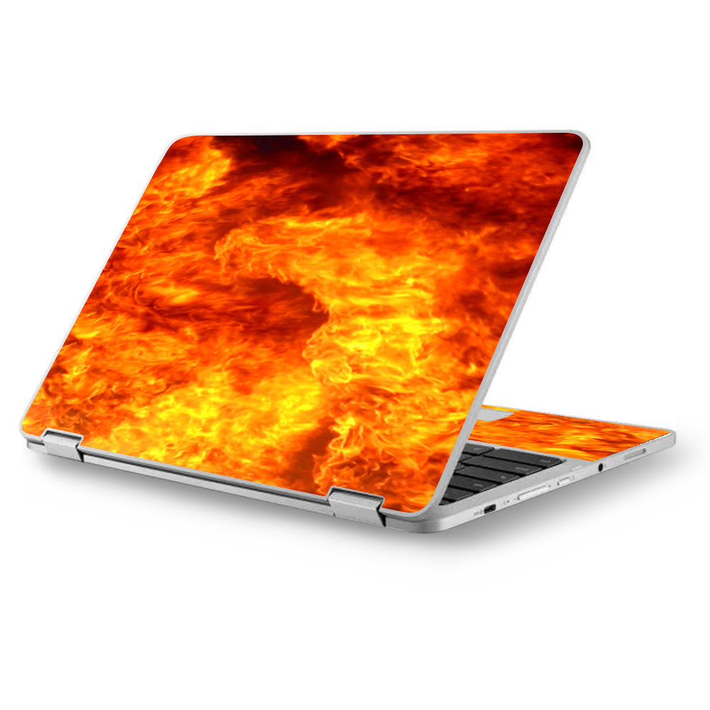  True Fire Flames Asus Chromebook Flip 12.5" Skin