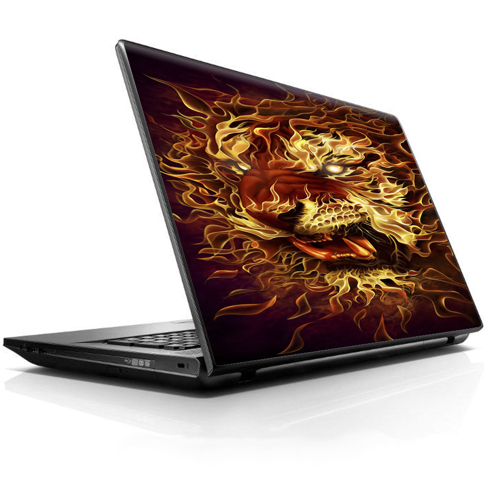  Tiger On Fire Universal 13 to 16 inch wide laptop Skin