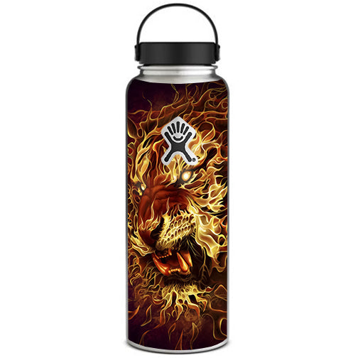  Tiger On Fire Hydroflask 40oz Wide Mouth Skin