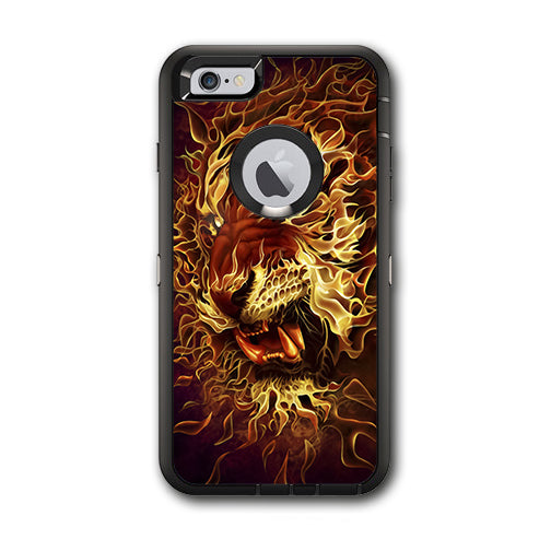  Tiger On Fire Otterbox Defender iPhone 6 PLUS Skin