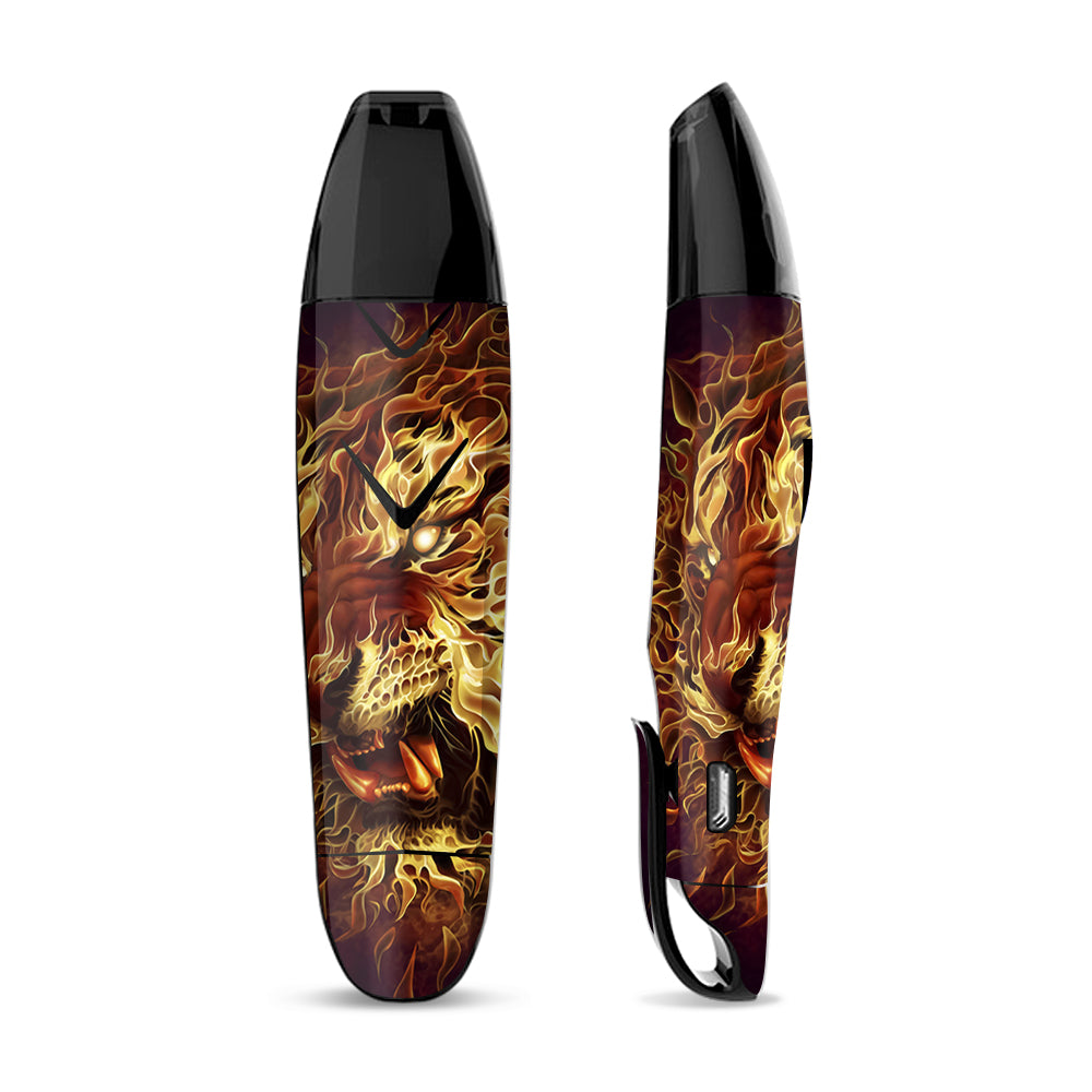 Skin Decal Vinyl Wrap for Suorin Vagon  Vape / Tiger on Fire