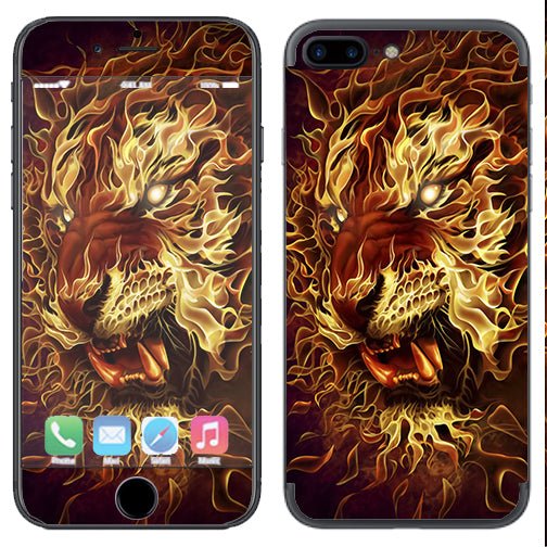  Tiger On Fire Apple  iPhone 7+ Plus / iPhone 8+ Plus Skin