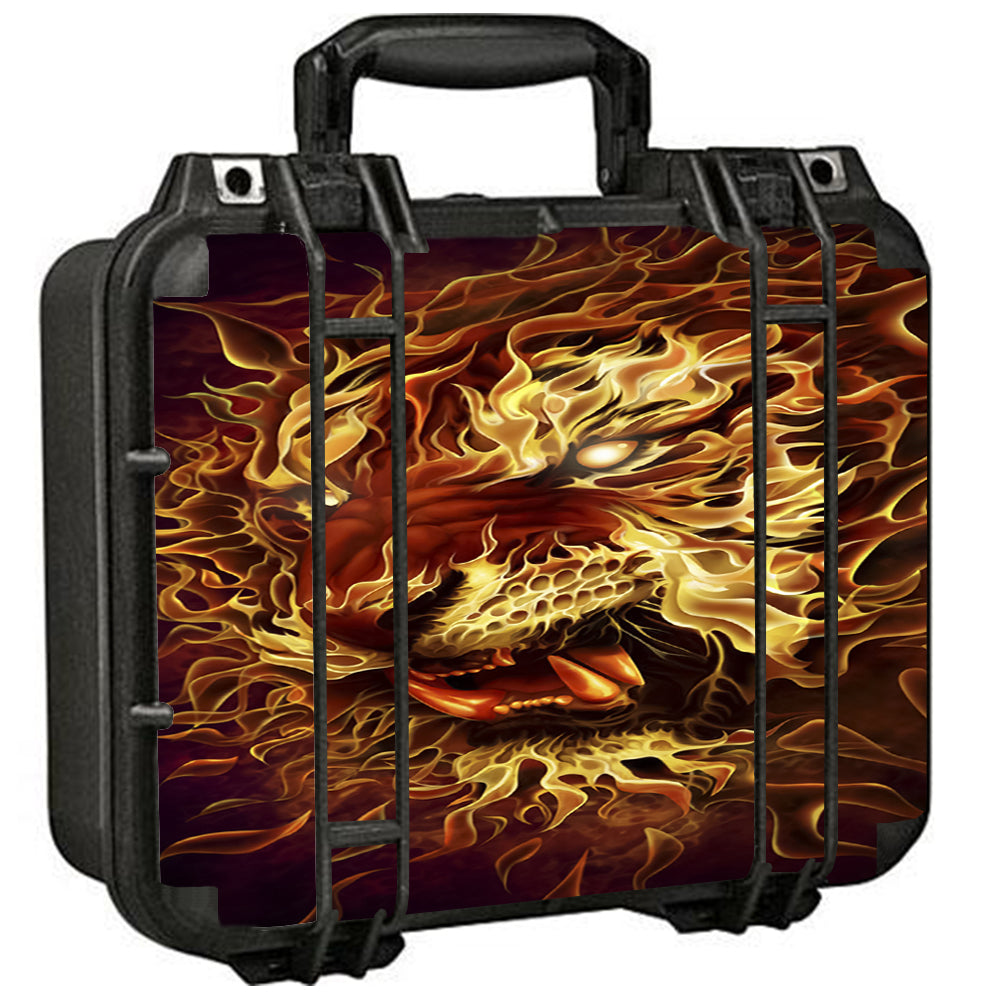  Tiger On Fire Pelican Case 1400 Skin