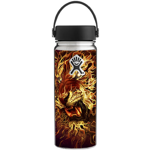  Tiger On Fire Hydroflask 18oz Wide Mouth Skin
