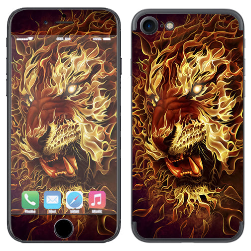  Tiger On Fire Apple iPhone 7 or iPhone 8 Skin