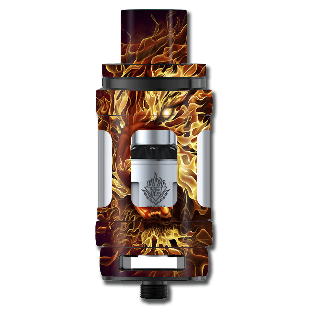  Tiger On Fire Smok TFV12 Tank Skin