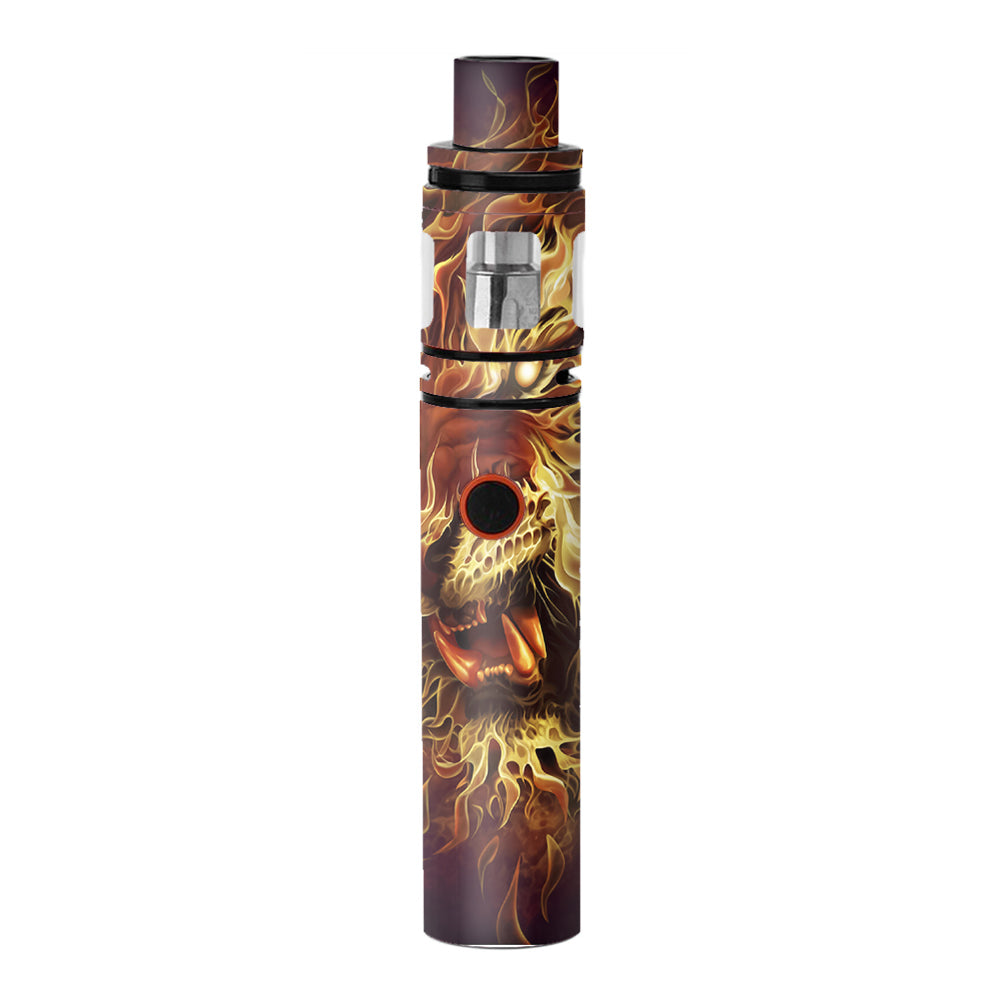  Tiger On Fire Smok Stick V8 Skin