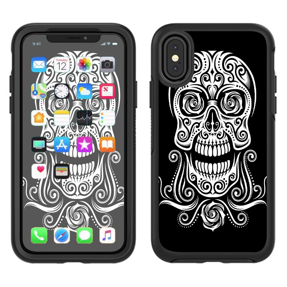  Tribal Skull Otterbox Defender Apple iPhone X Skin