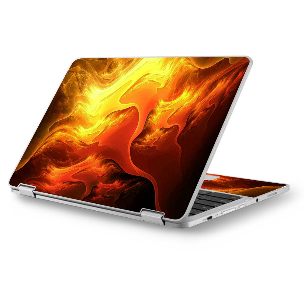  Fire Swirl Abstract Asus Chromebook Flip 12.5" Skin