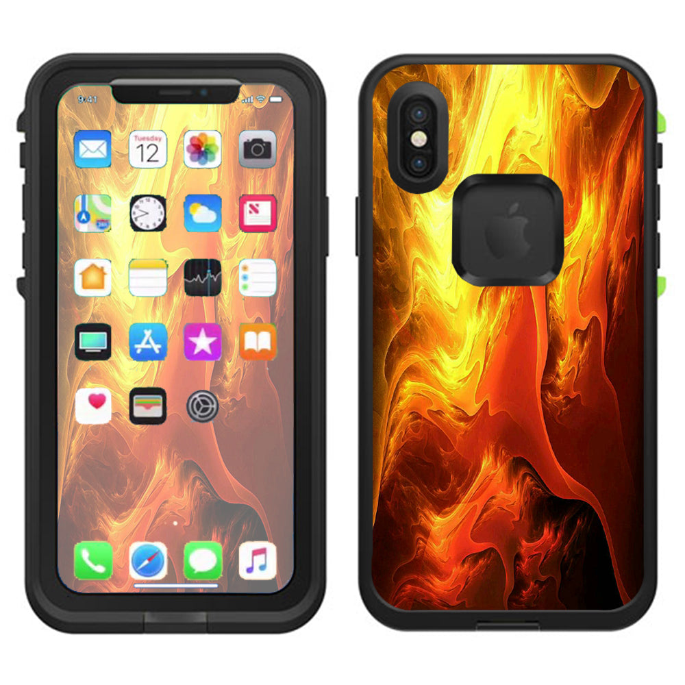  Fire Swirl Abstract Lifeproof Fre Case iPhone X Skin