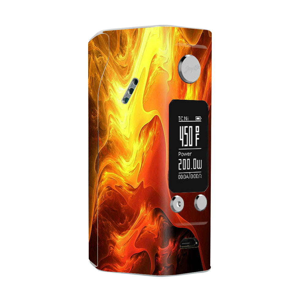  Fire Swirl Abstract Wismec Reuleaux RX200S Skin