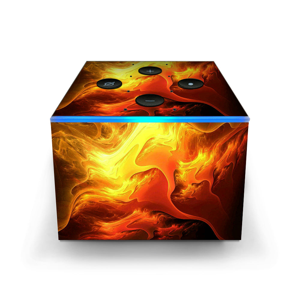  Fire Swirl Abstract Amazon Fire TV Cube Skin