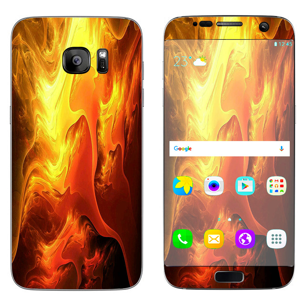  Fire Swirl Abstract Samsung Galaxy S7 Edge Skin