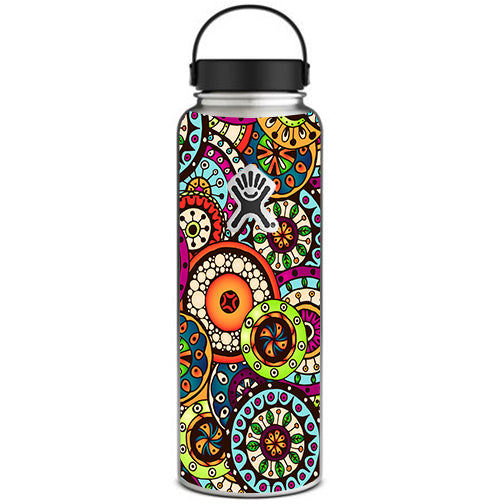  Ethnic Circles Pattern Hydroflask 40oz Wide Mouth Skin