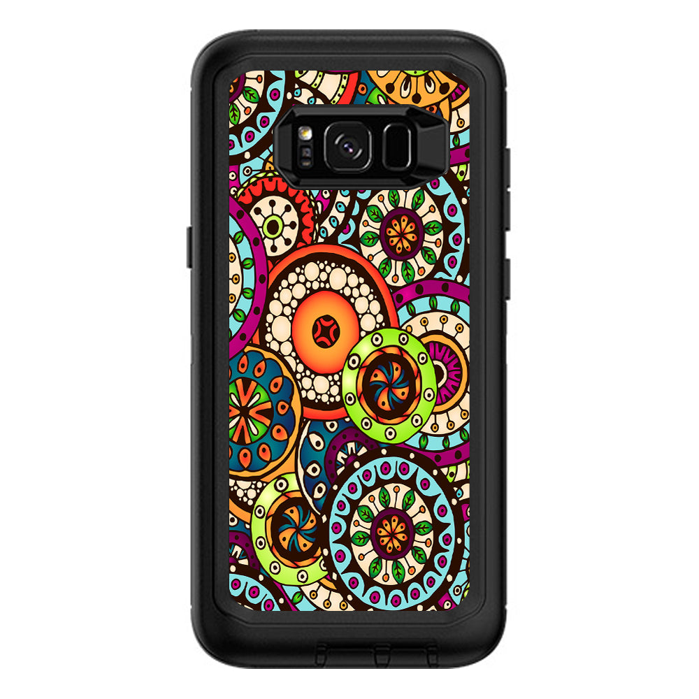  Ethnic Circles Pattern Otterbox Defender Samsung Galaxy S8 Plus Skin