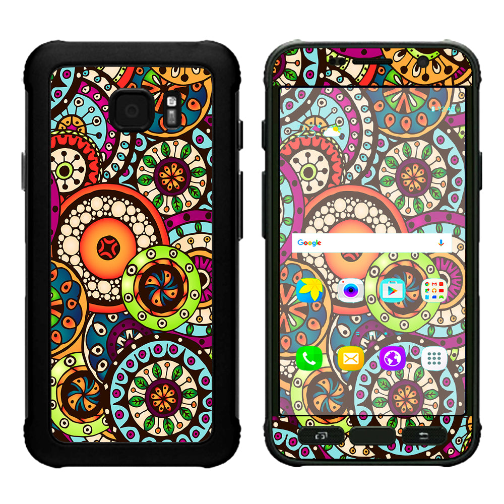  Ethnic Circles Pattern Samsung Galaxy S7 Active Skin