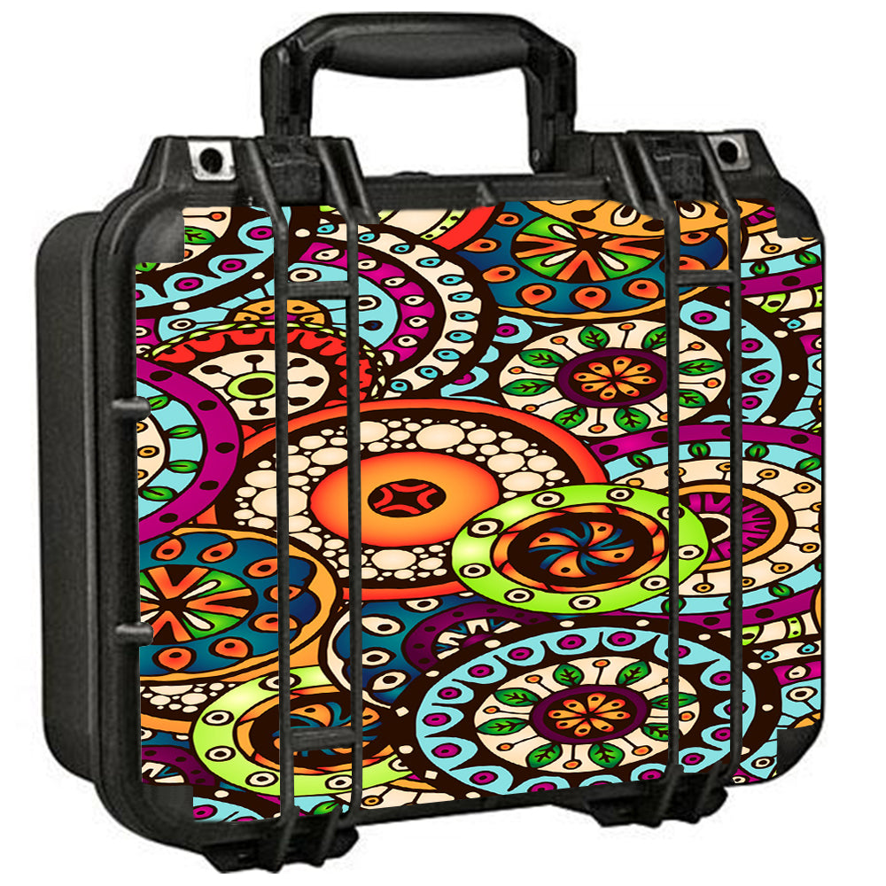  Ethnic Circles Pattern Pelican Case 1400 Skin