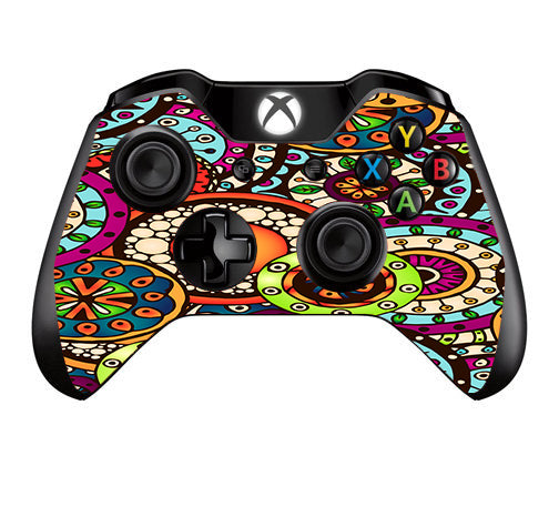  Ethnic Circles Pattern Microsoft Xbox One Controller Skin