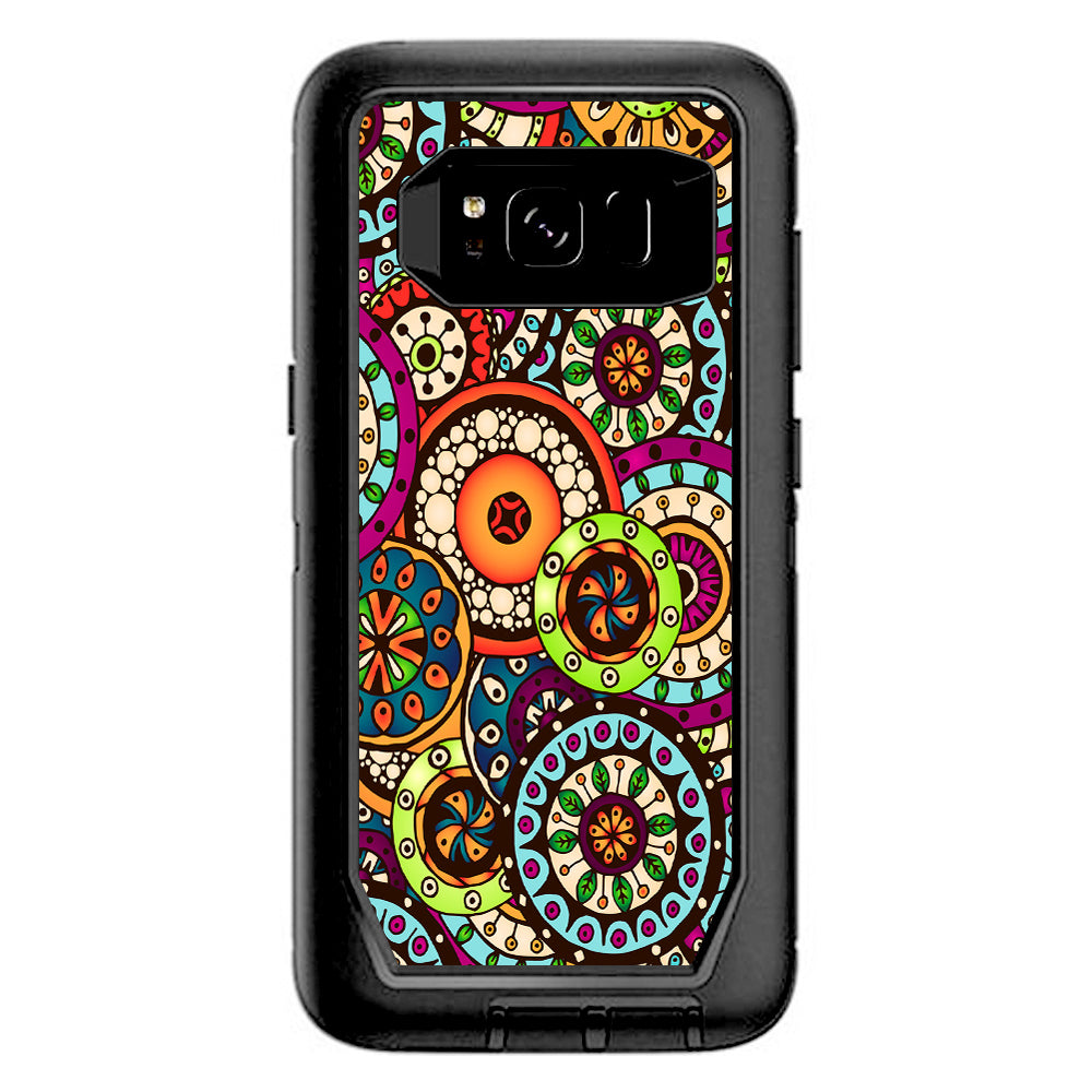  Ethnic Circles Pattern Otterbox Defender Samsung Galaxy S8 Skin