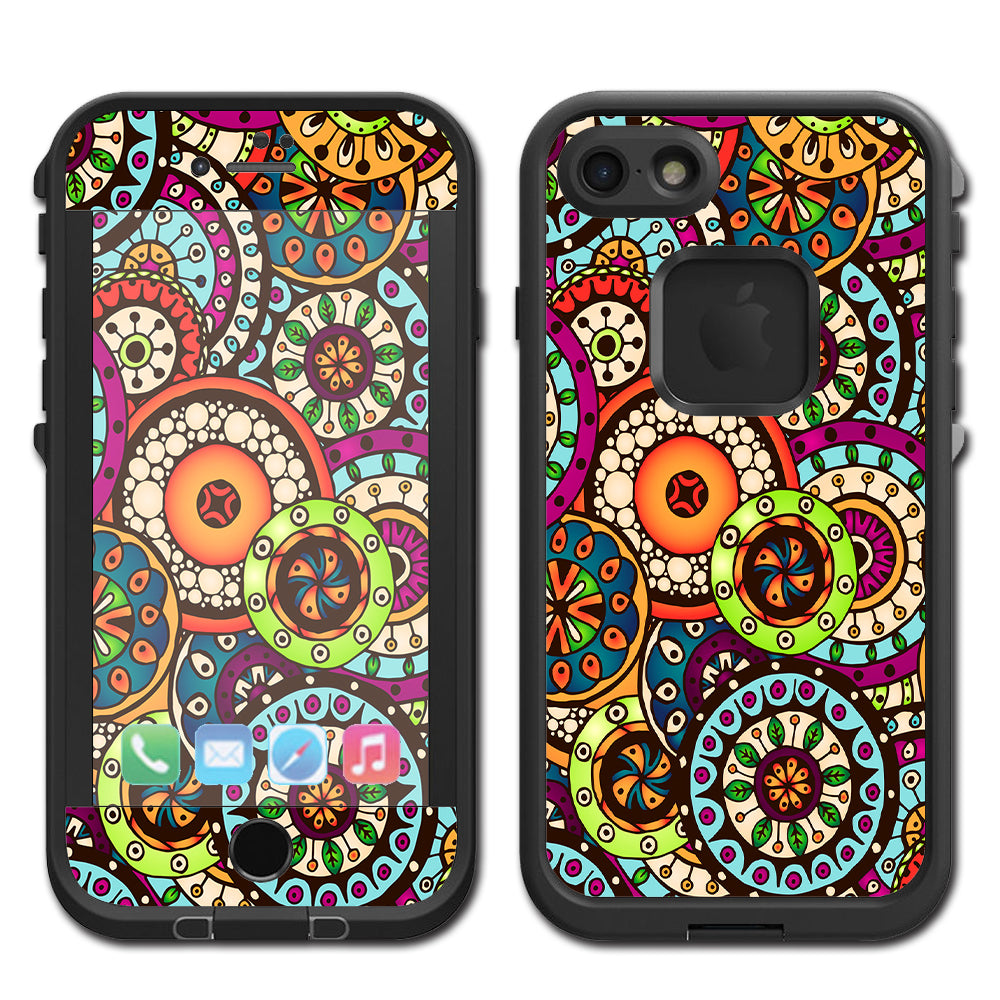  Ethnic Circles Pattern Lifeproof Fre iPhone 7 or iPhone 8 Skin
