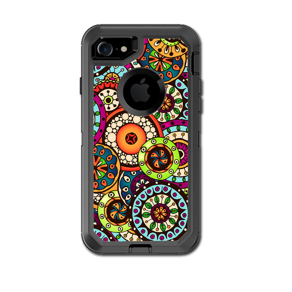  Ethnic Circles Pattern Otterbox Defender iPhone 7 or iPhone 8 Skin
