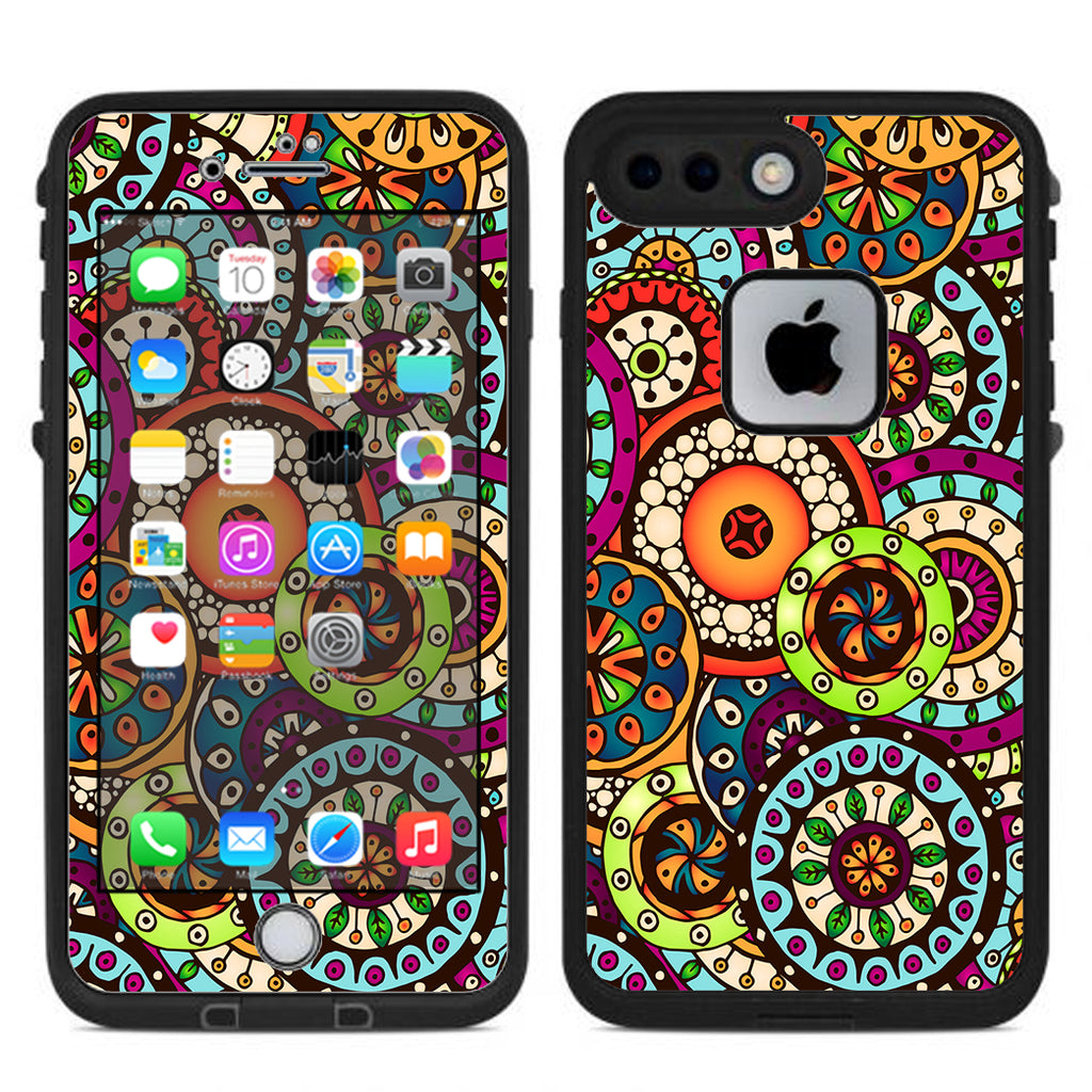  Ethnic Circles Pattern Lifeproof Fre iPhone 7 Plus or iPhone 8 Plus Skin