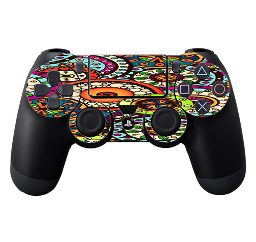  Ethnic Circles Pattern Sony Playstation PS4 Controller Skin