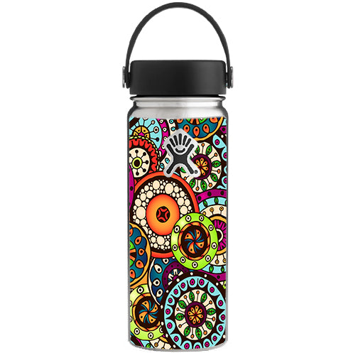  Ethnic Circles Pattern Hydroflask 18oz Wide Mouth Skin