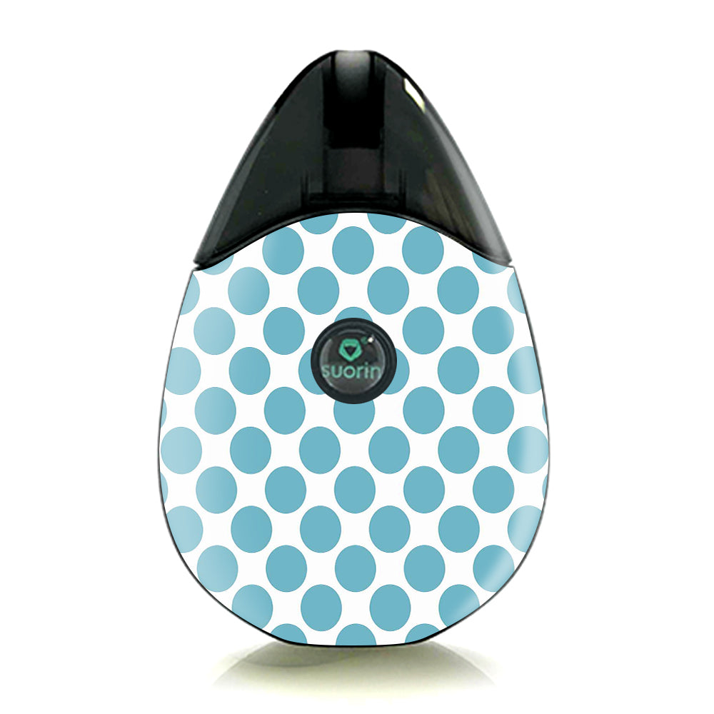  Teal Blue Polka Dots Suorin Drop Skin