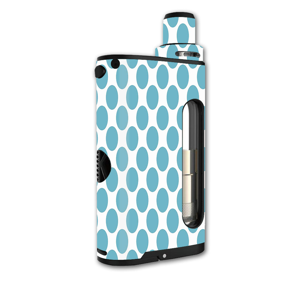  Teal Blue Polka Dots Kangertech Cupti Skin