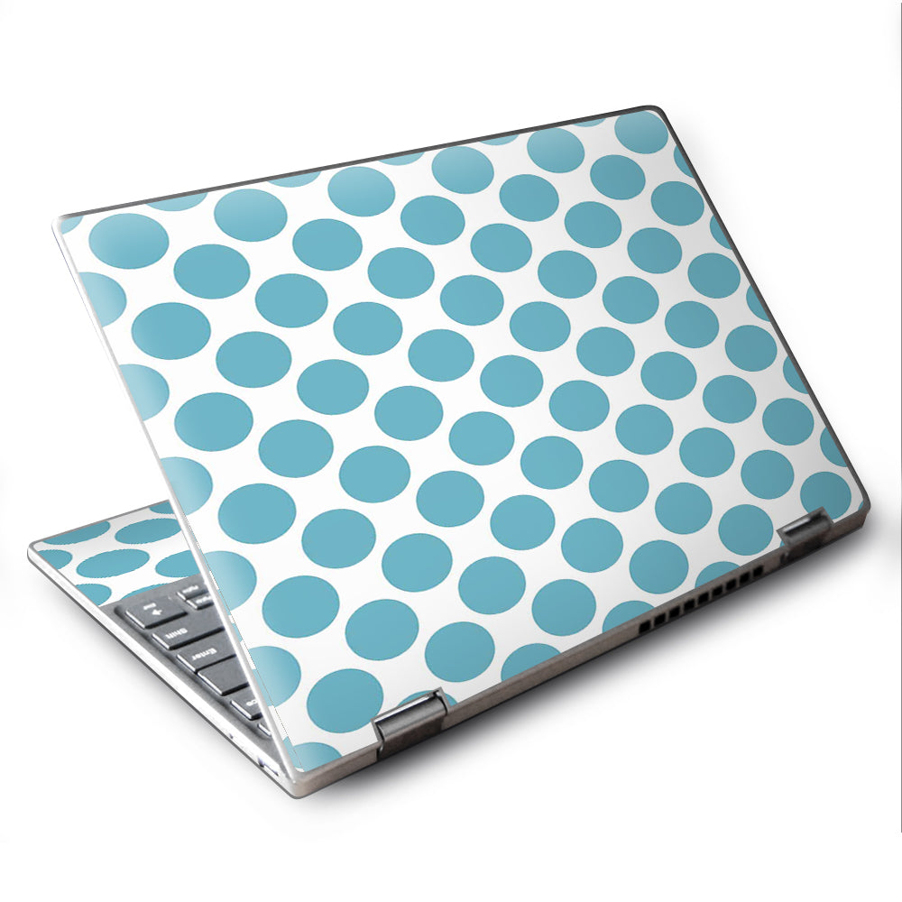  Teal Blue Polka Dots Lenovo Yoga 710 11.6" Skin