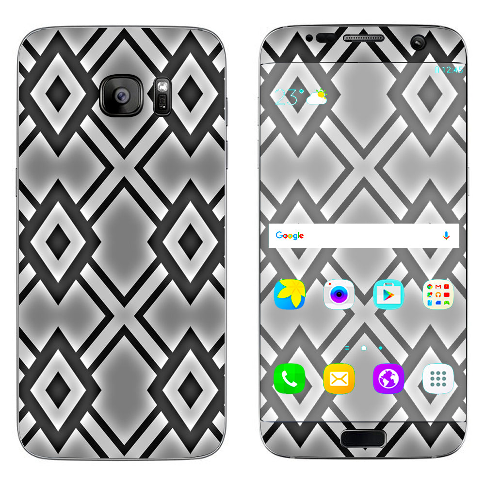  Diamond Grey Pattern Samsung Galaxy S7 Edge Skin