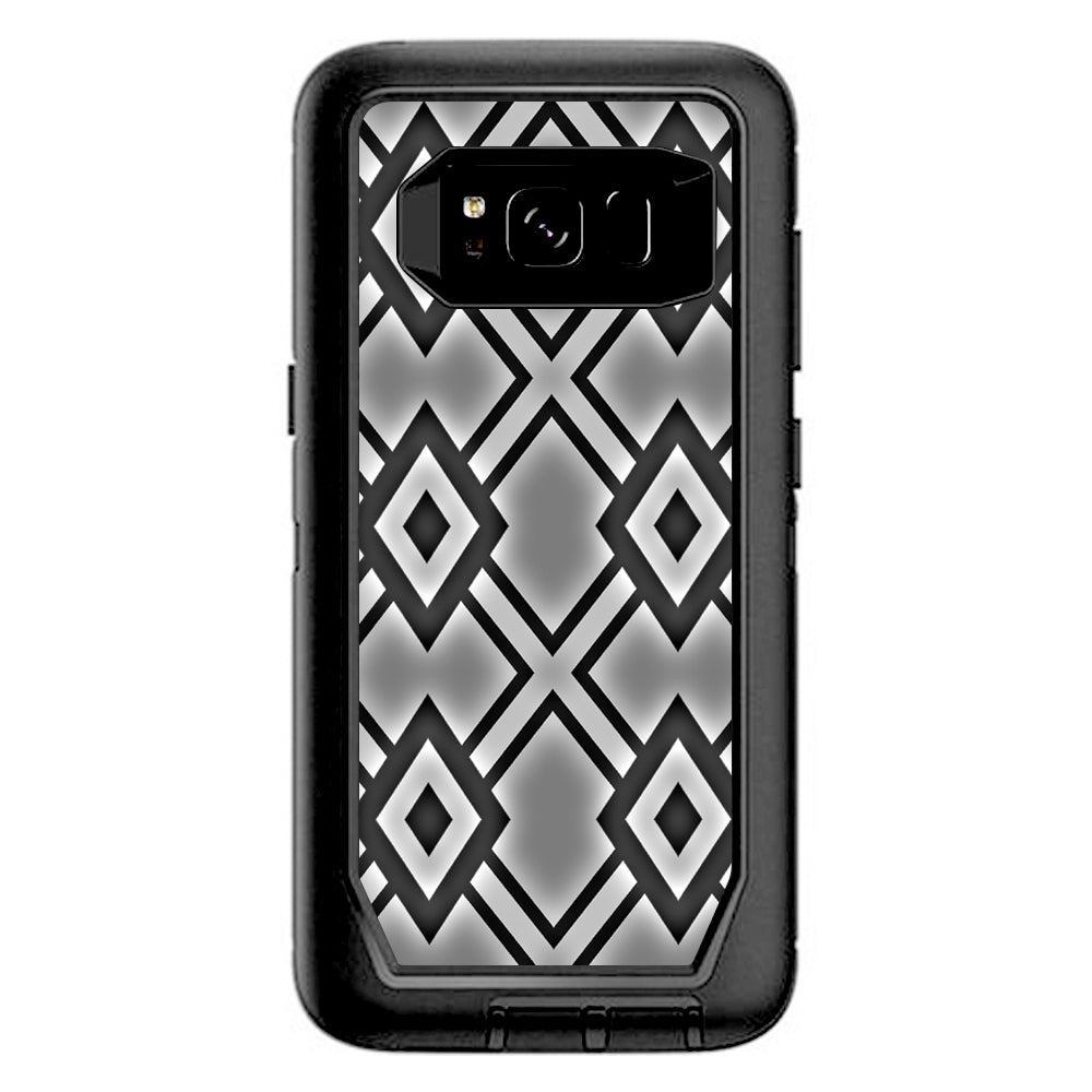  Diamond Grey Pattern Otterbox Defender Samsung Galaxy S8 Skin