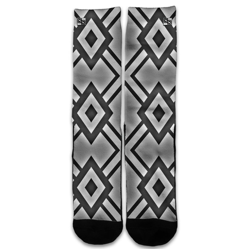  Diamond Grey Pattern Universal Socks