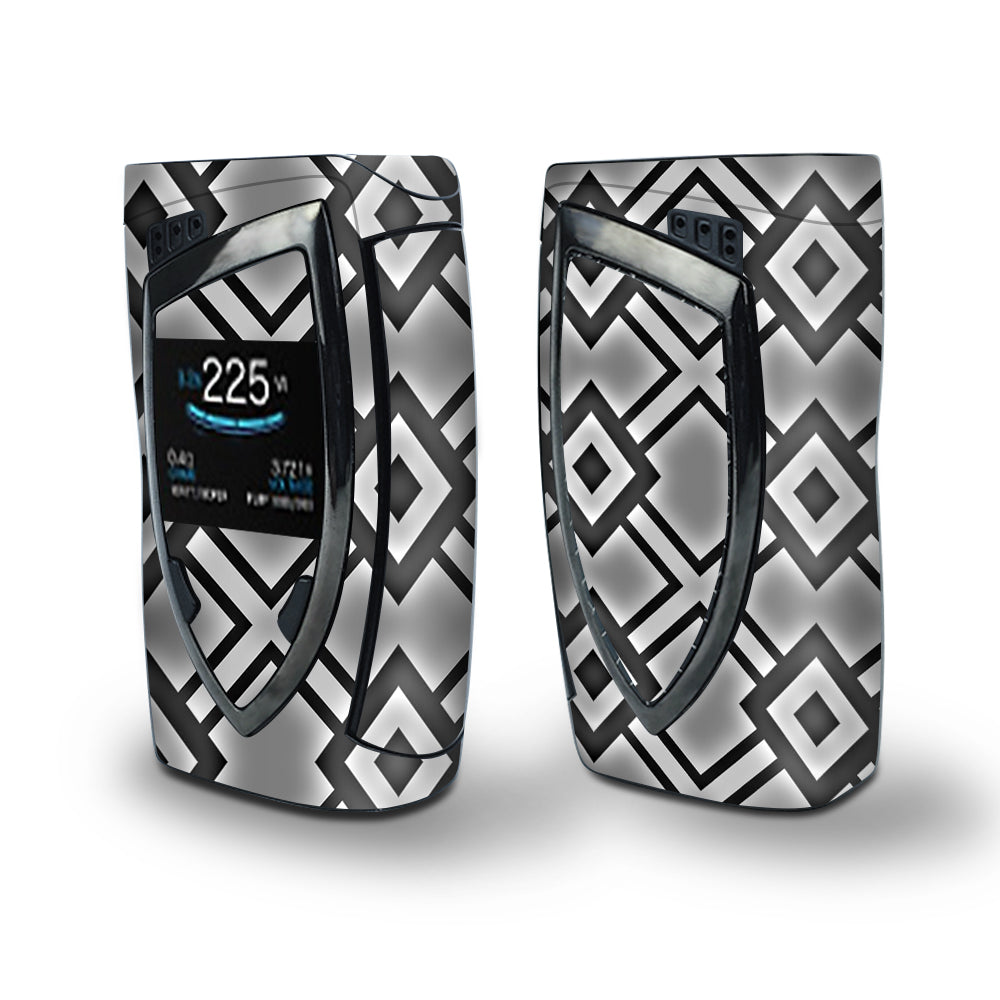 Skin Decal Vinyl Wrap for Smok Devilkin Kit 225w Vape (includes TFV12 Prince Tank Skins) skins cover/ Diamond Grey Pattern