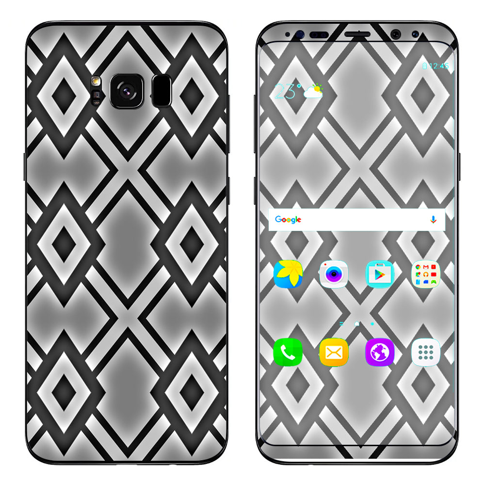  Diamond Grey Pattern Samsung Galaxy S8 Skin