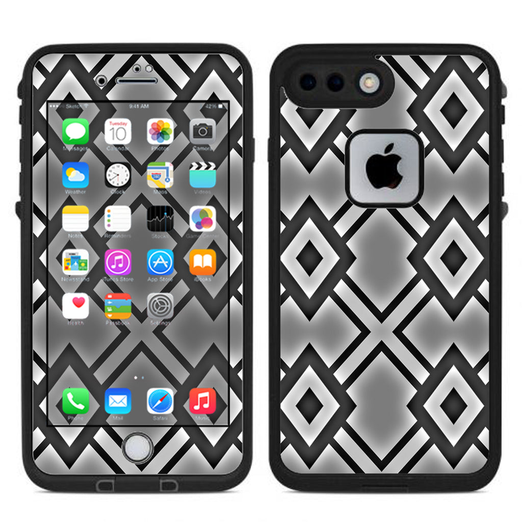  Diamond Grey Pattern Lifeproof Fre iPhone 7 Plus or iPhone 8 Plus Skin