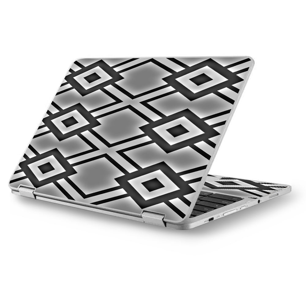  Diamond Grey Pattern Asus Chromebook Flip 12.5" Skin